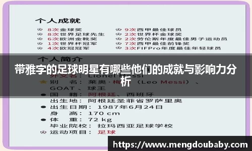 带雅字的足球明星有哪些他们的成就与影响力分析